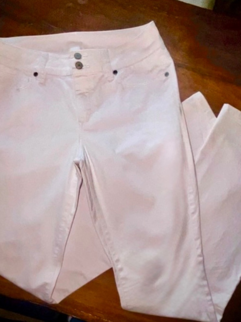 London Jean Light Pink 5 Pocket Denim Bootcut Jeans   Sz 8L